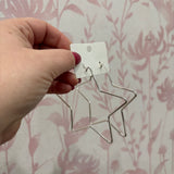 Star Hoop Earring | Silver