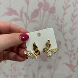 Textured Butterfly Stud Earrings
