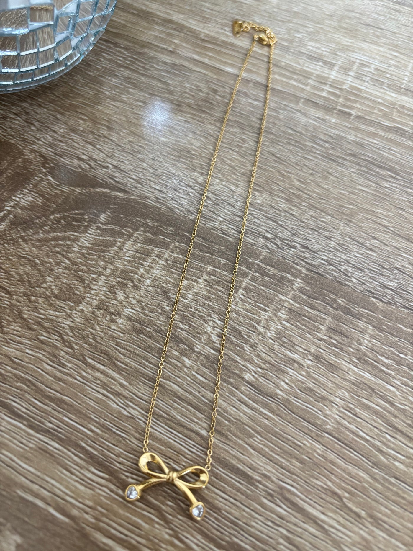 Petite Bow Gold Necklace