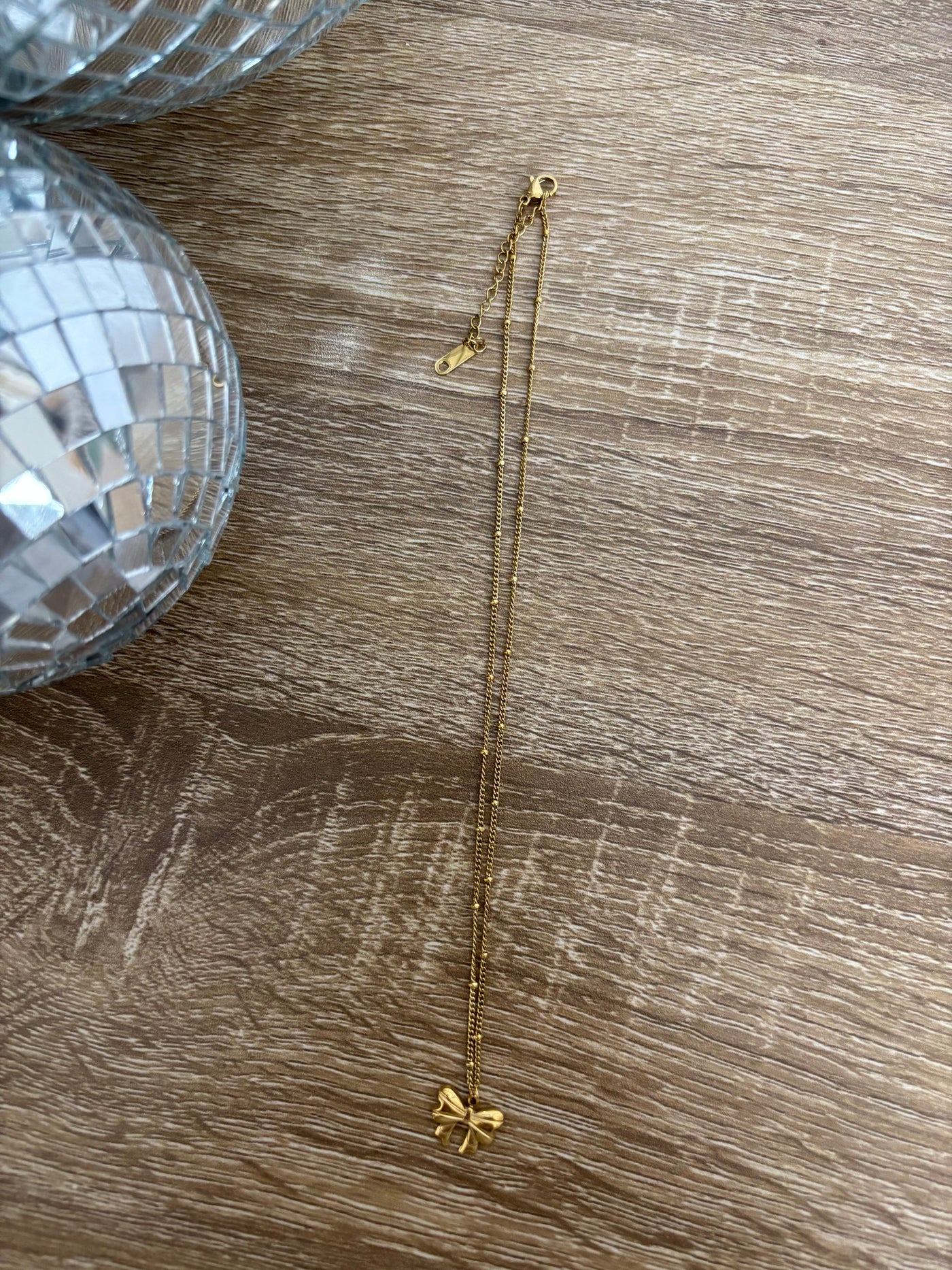 Gold Bow Necklace