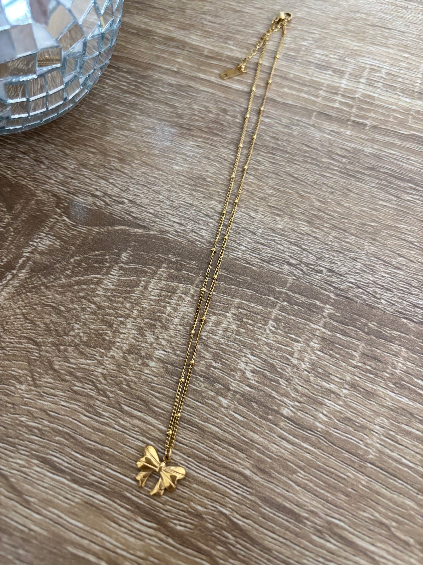 Gold Bow Necklace