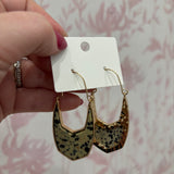 Geo Hoop Earrings | Brown