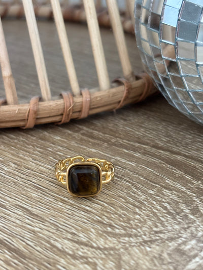 Oriana Gemstone Ring | Brown