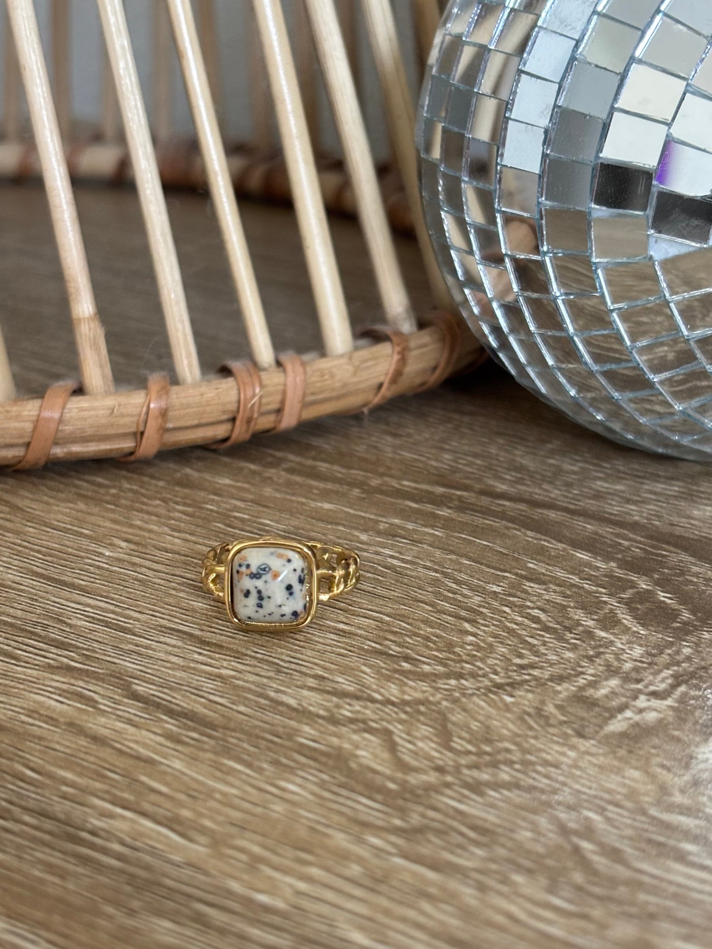 Oriana Gemstone Ring | Beige