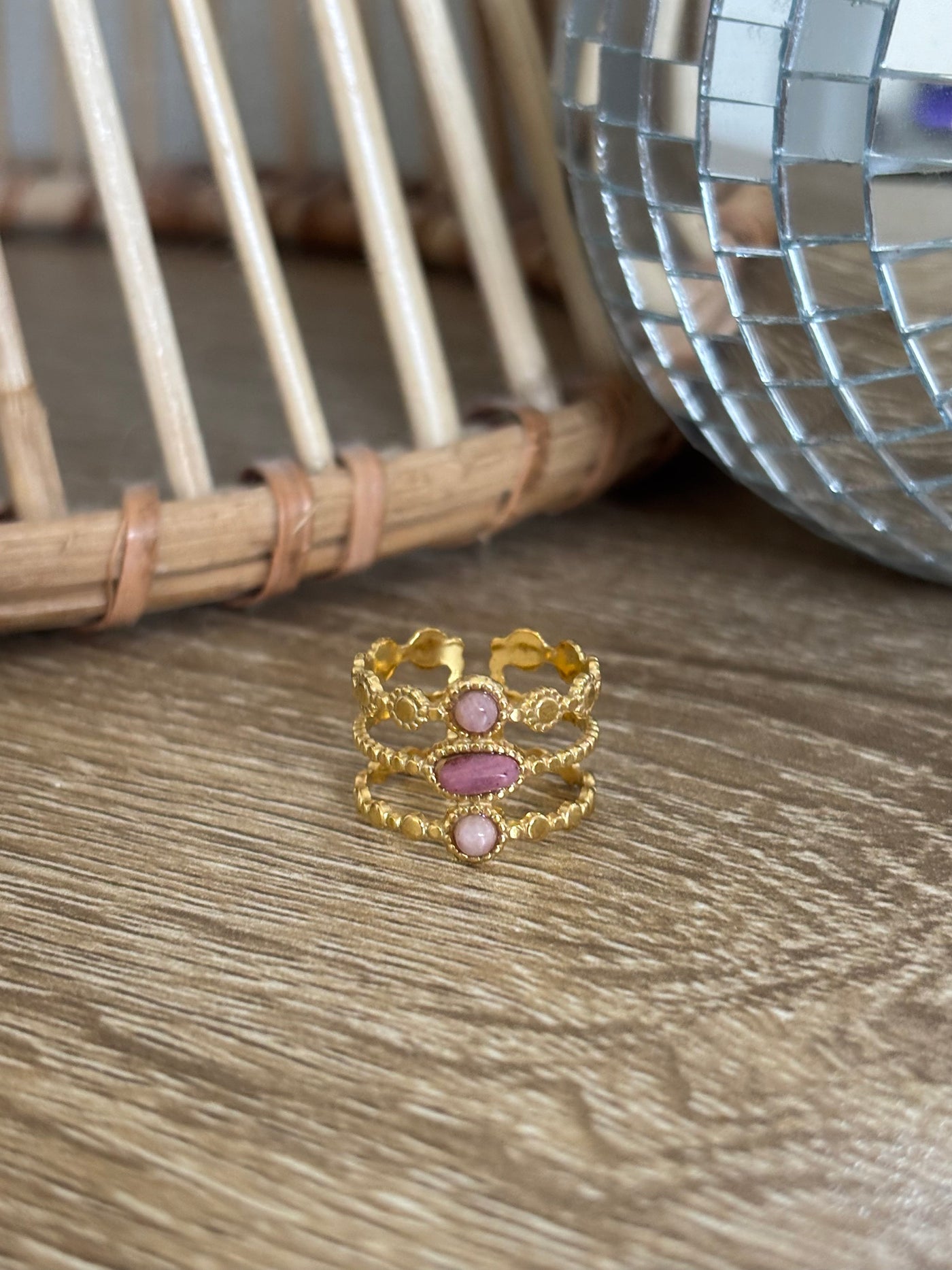 Blush Glow Tri-Layer Ring