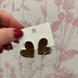 Hammered Heart Stud | Silver