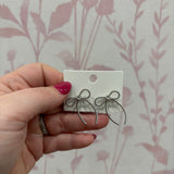 Rope Bow Studs | Silver