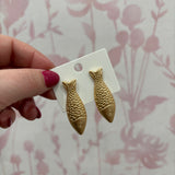 Gold Fish Stud Earring