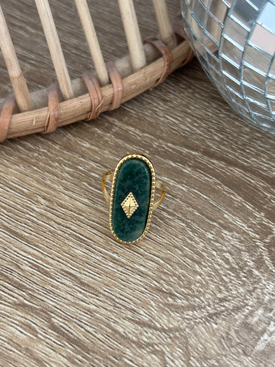 Dakota Adjustable Ring | Green