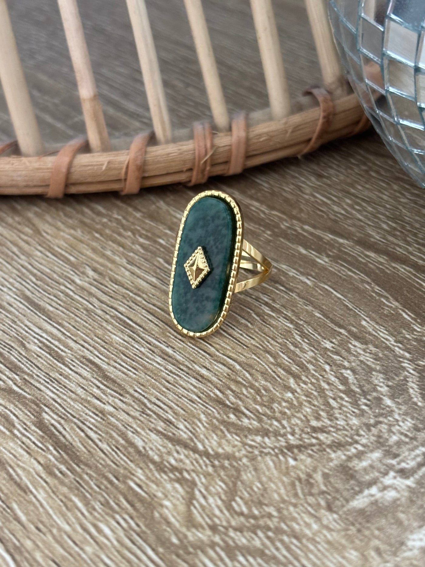 Dakota Adjustable Ring | Green