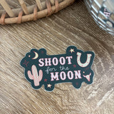 Shoot For the Moon Western Sticker