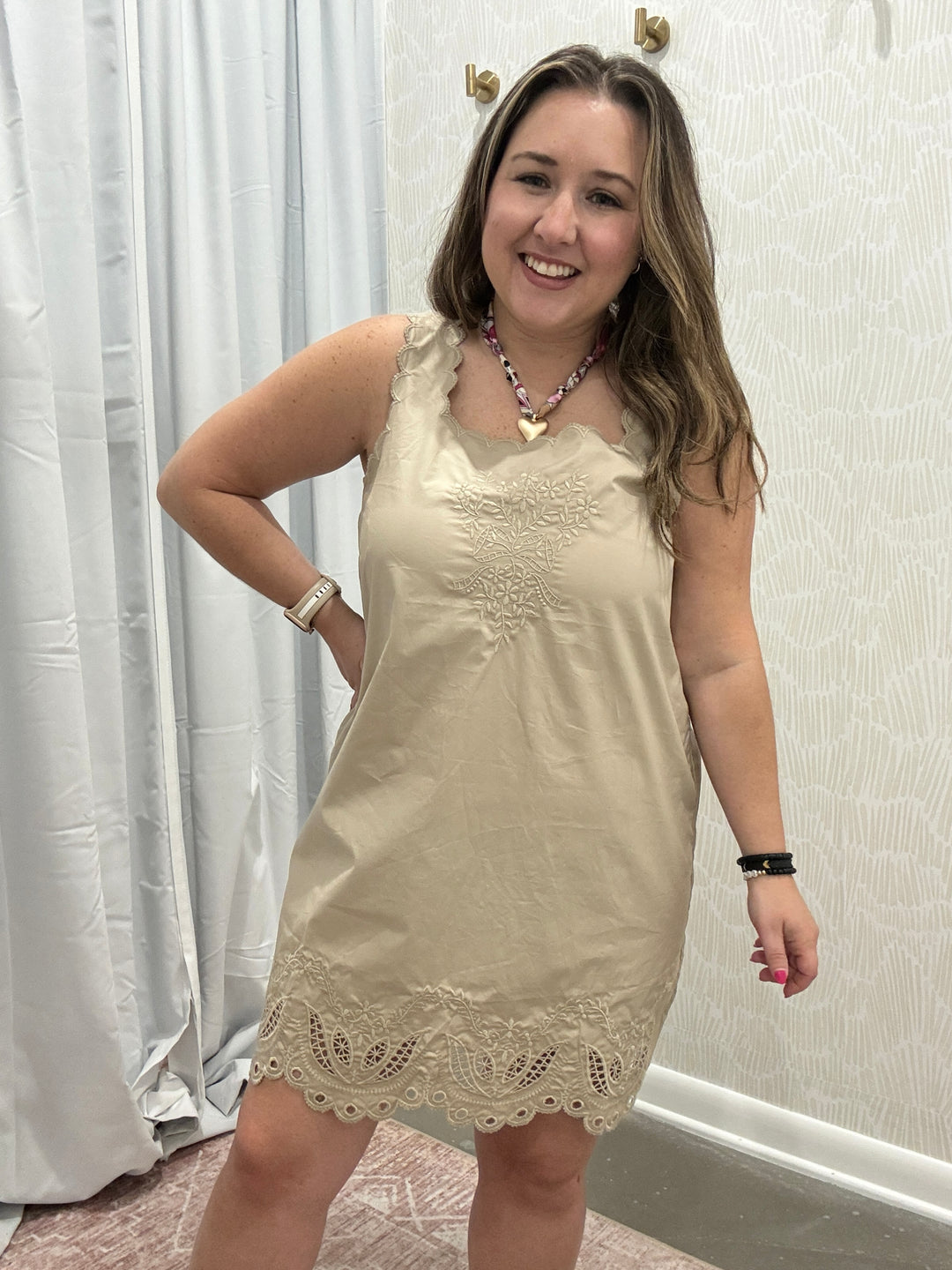 Harlow Scalloped Hem Dress – Rooted and Free