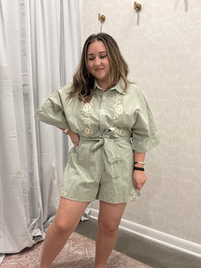  Embroidered Romper
