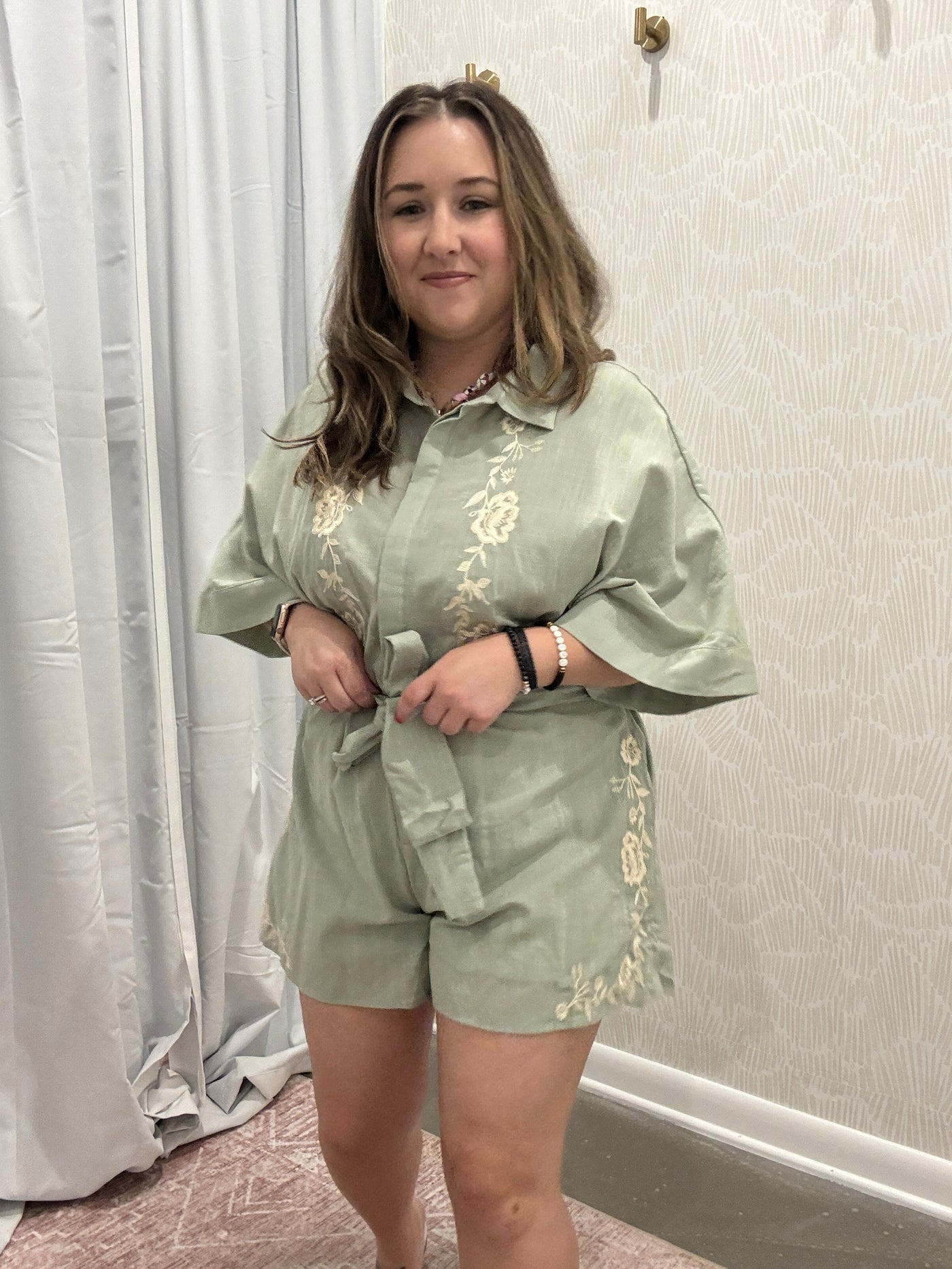  Embroidered Romper
