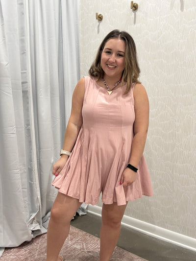 Pleated Romper