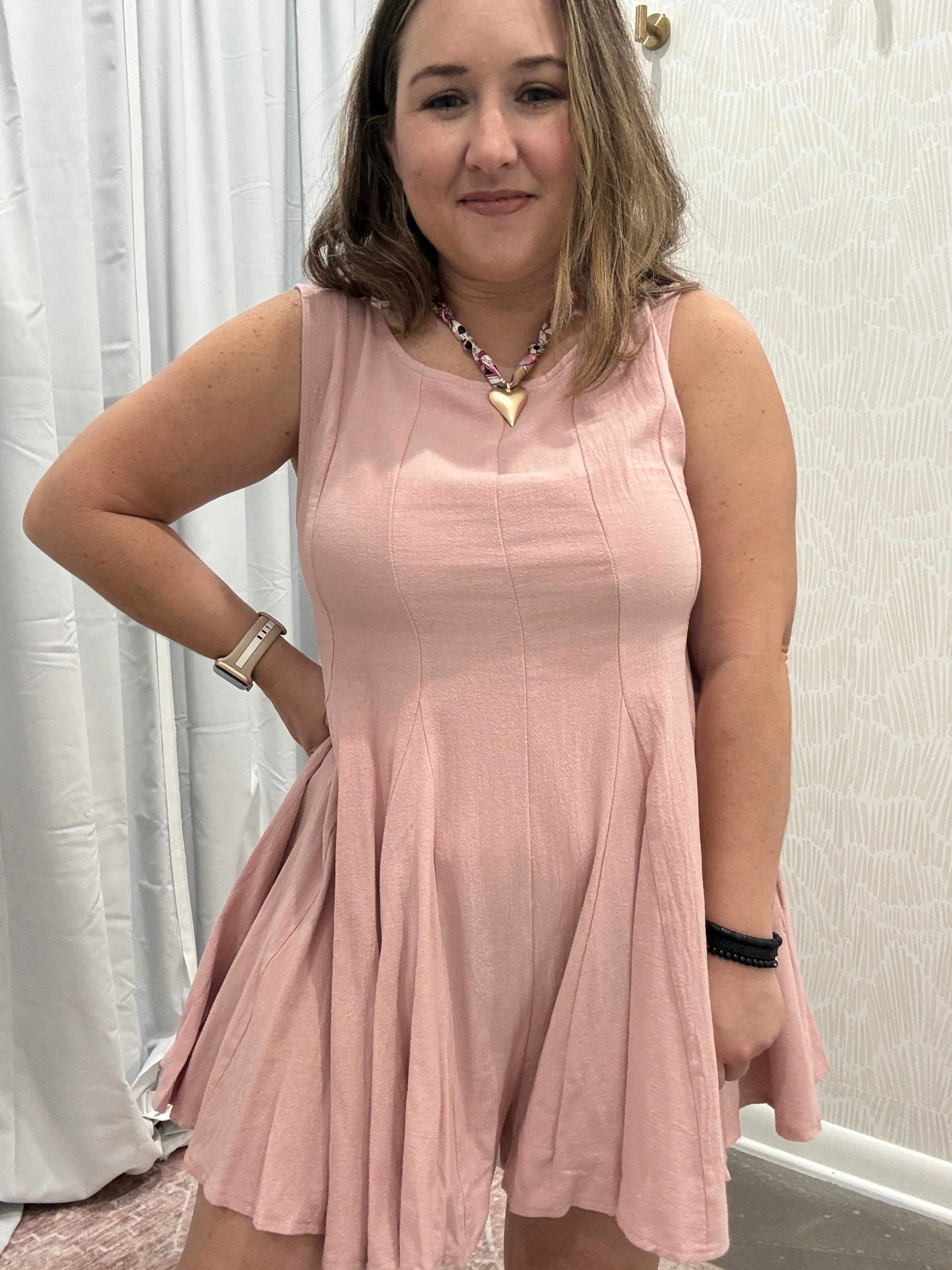 Pleated Romper