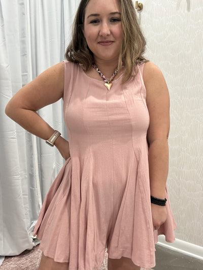 Pleated Romper