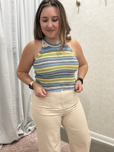 Piper Halter Neck Top // Yellow