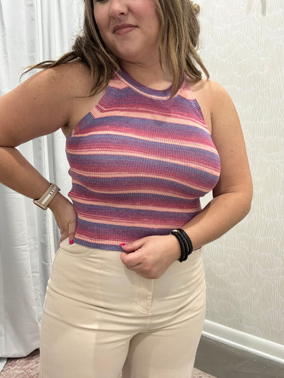 Piper Halter Neck Top // Purple