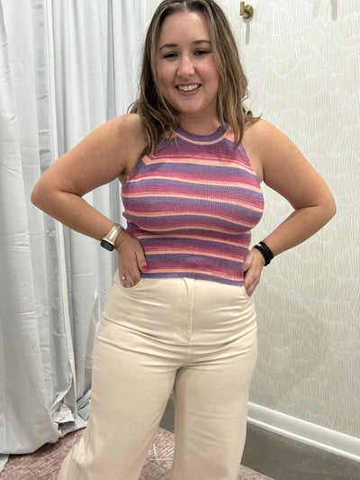 Piper Halter Neck Top // Purple