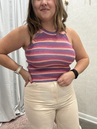 Piper Halter Neck Top // Purple