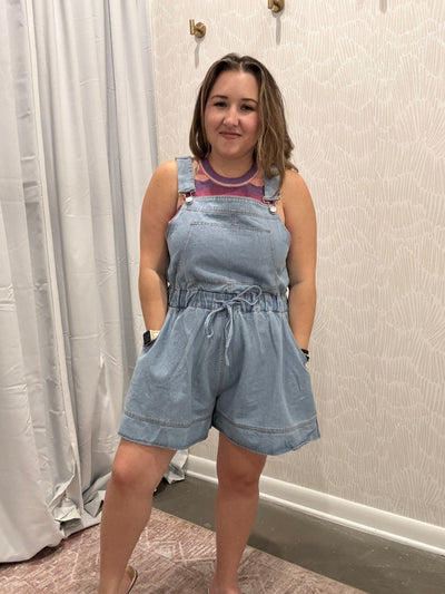 Denim Overall Romper
