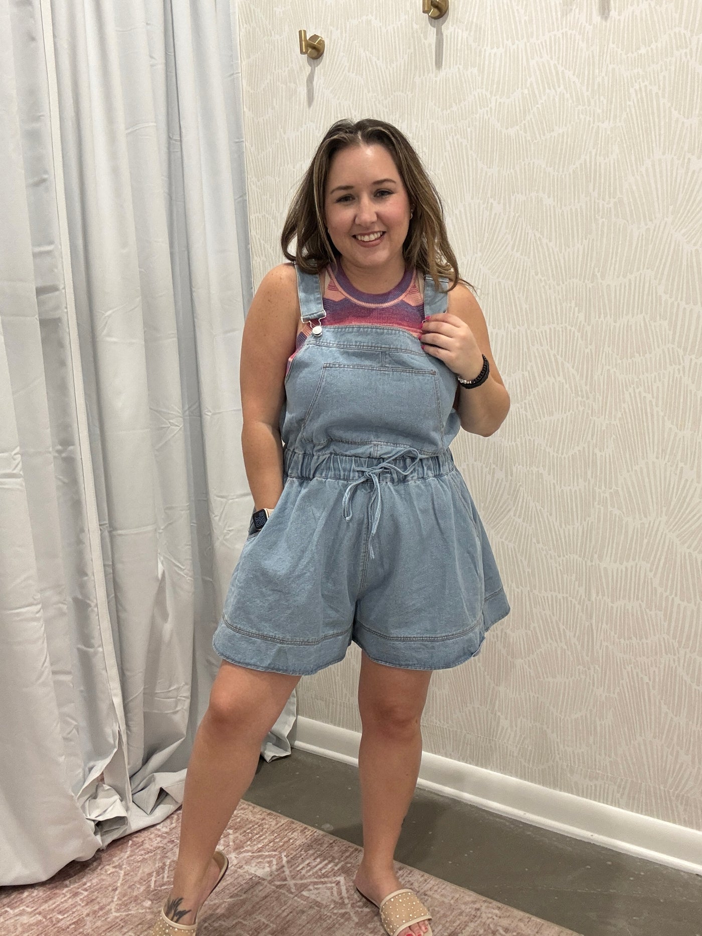 Denim Overall Romper
