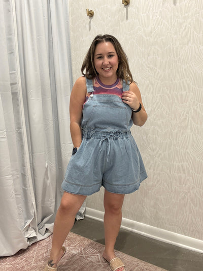 Denim Overall Romper