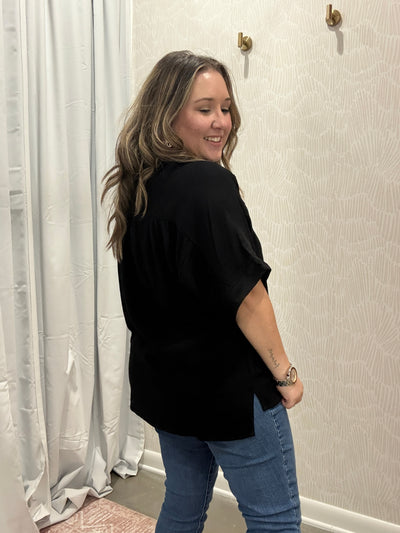 Linen Button Down Top