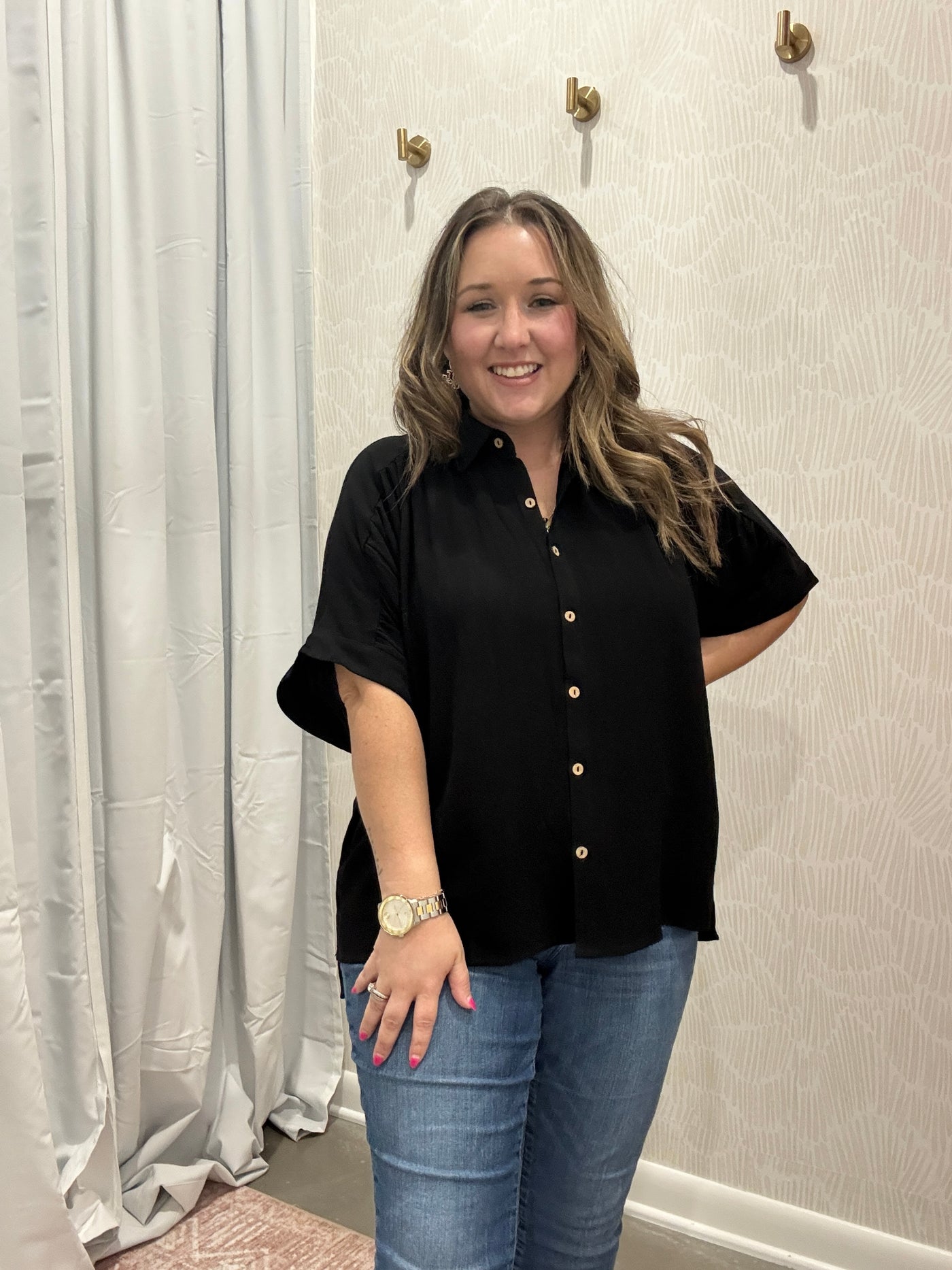 Linen Button Down Top