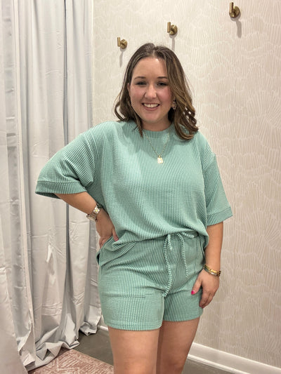 Ryleigh Drawstring Shorts | Light Jade