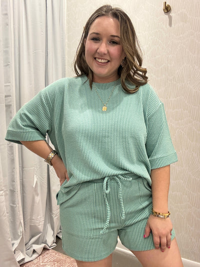 Ryleigh Drawstring Shorts | Light Jade