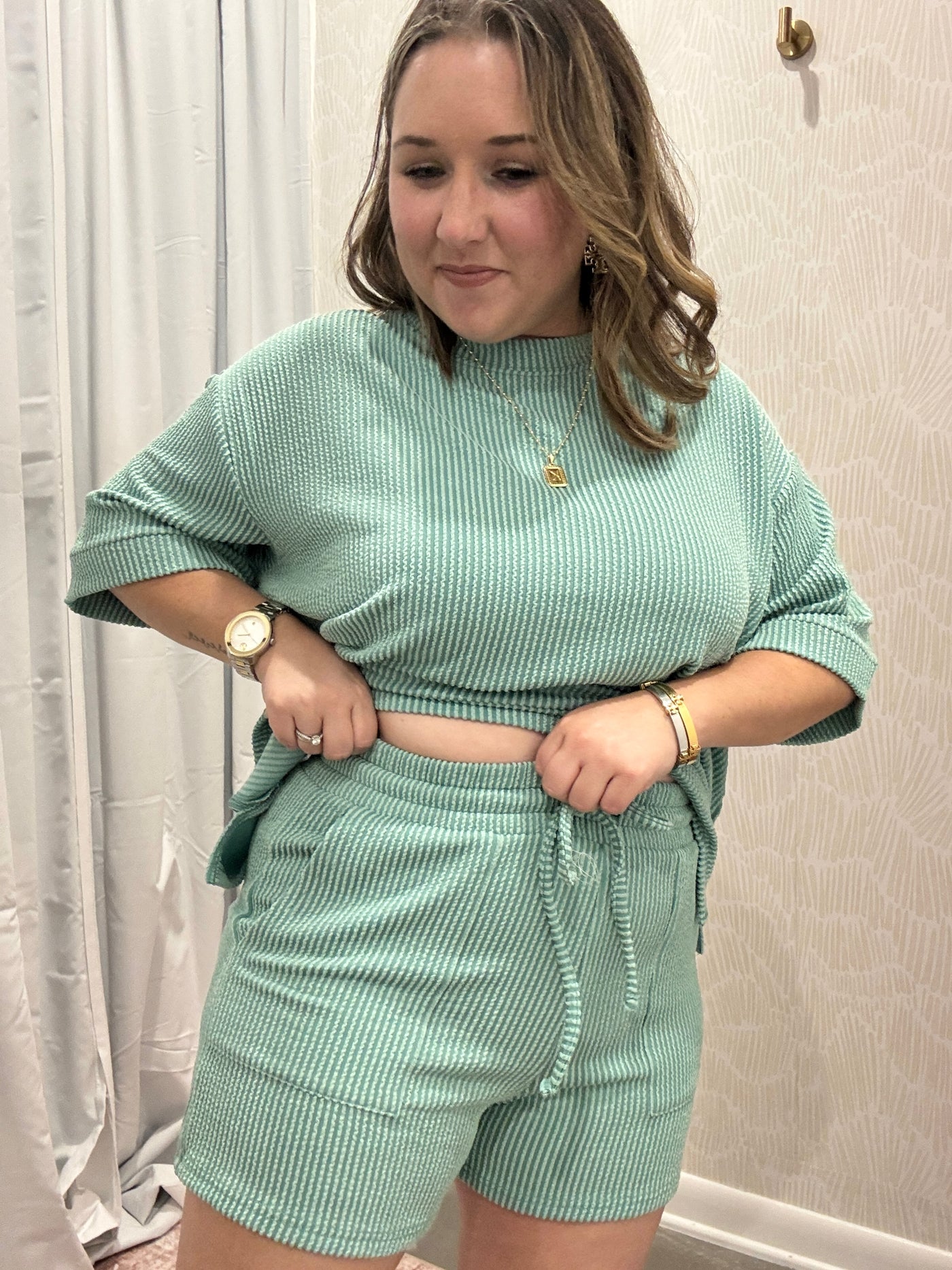 Ryleigh Drawstring Shorts | Light Jade