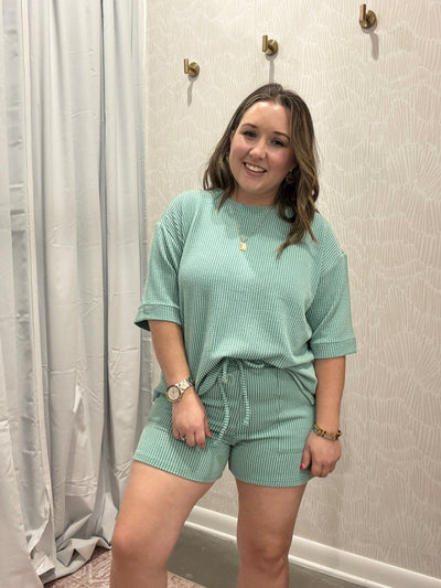 Ryleigh Drawstring Shorts | Light Jade
