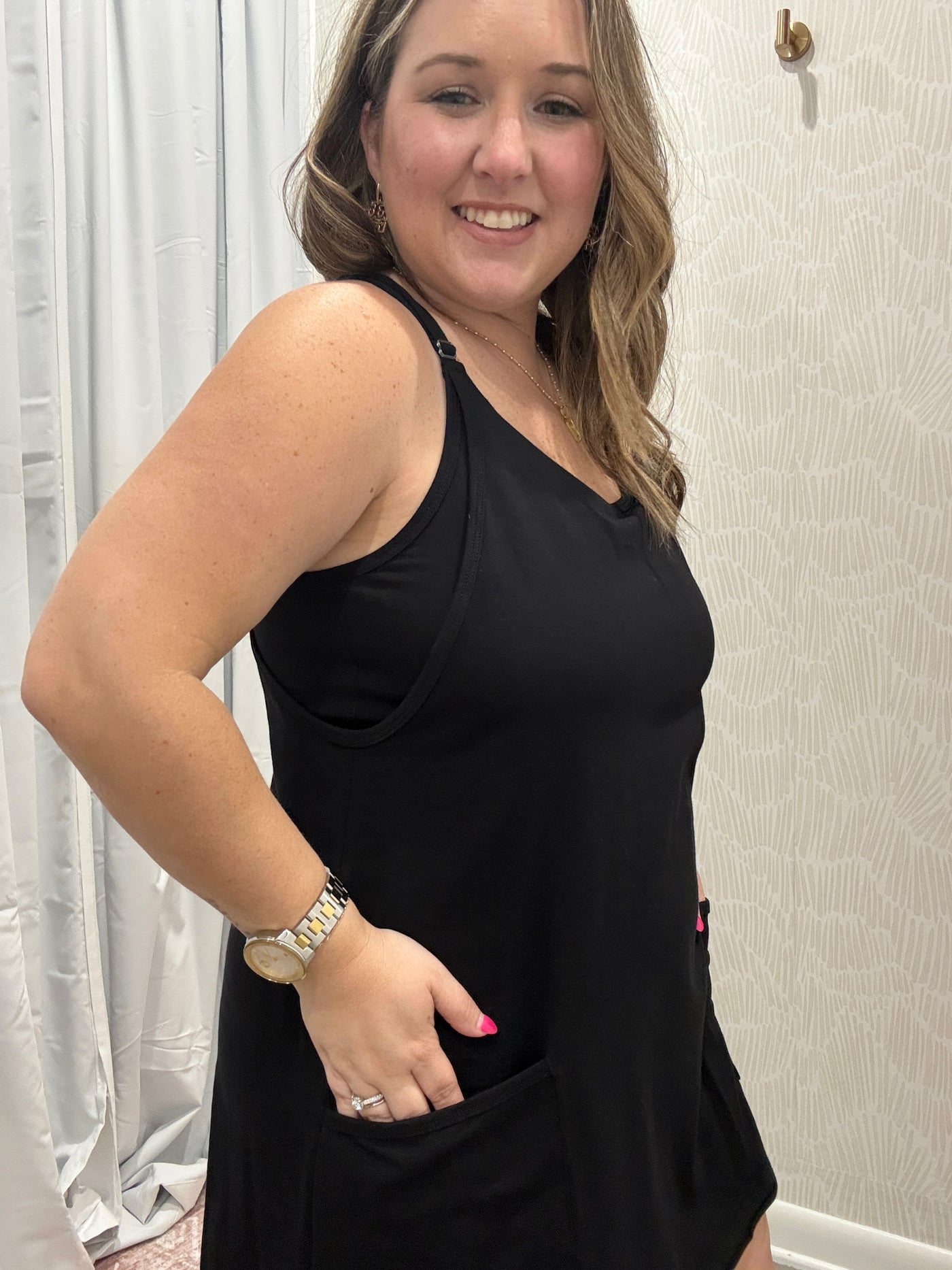 Everyday Mini Dress Romper | Black