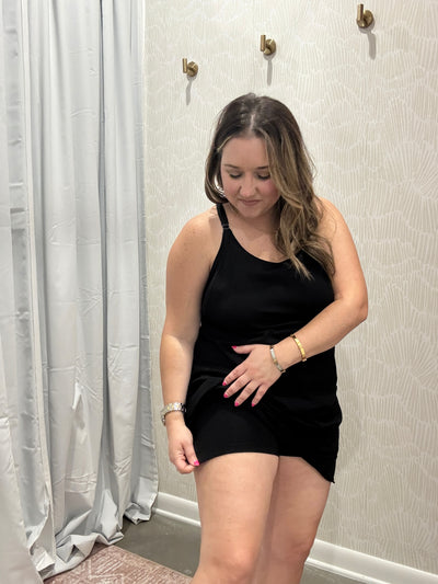 Everyday Mini Dress Romper | Black