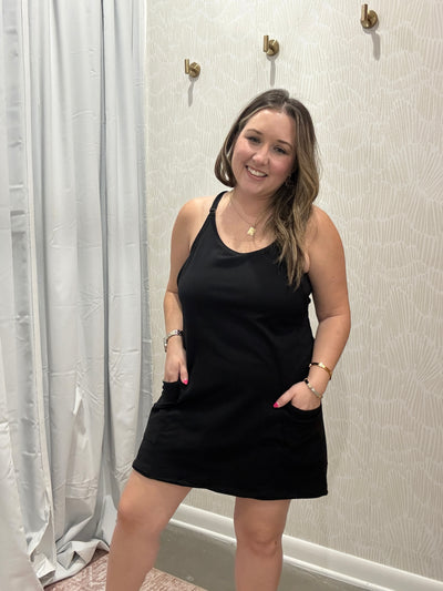 Everyday Mini Dress Romper | Black