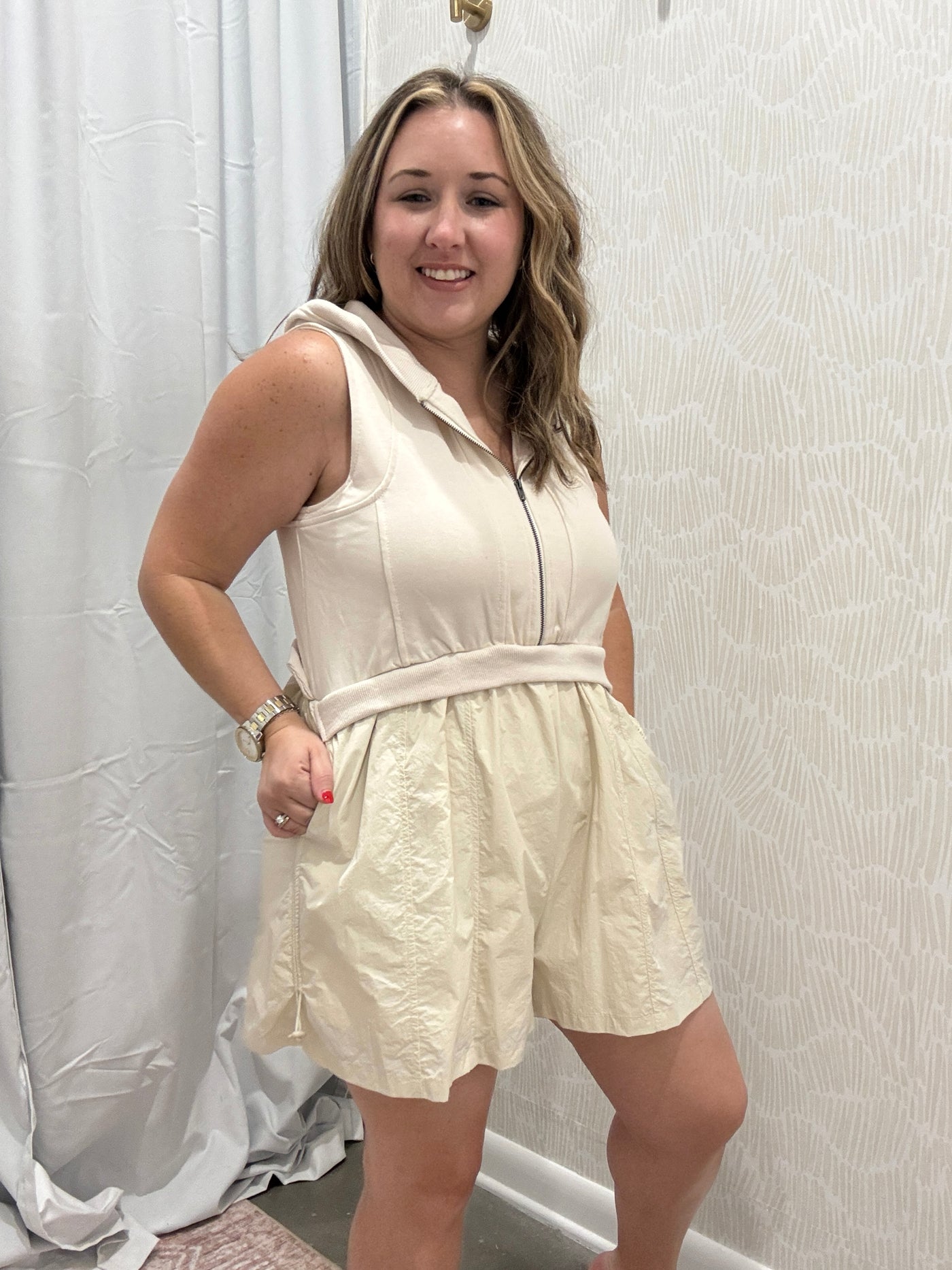 Sabrina Hooded Athletic Romper