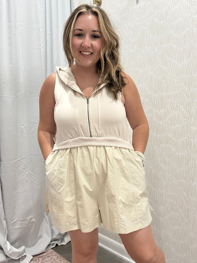 Sabrina Hooded Athletic Romper