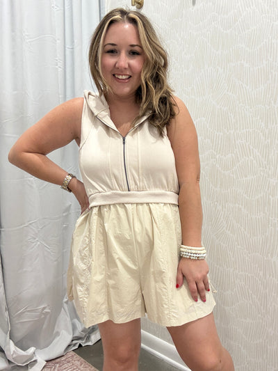 Sabrina Hooded Athletic Romper