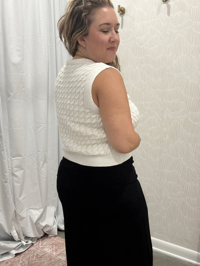 Carly Cable Knit Sweater Vest