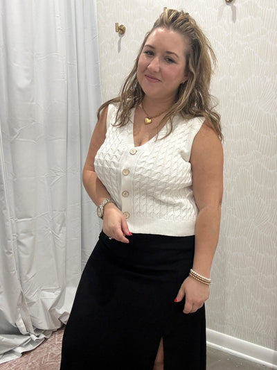 Carly Cable Knit Sweater Vest