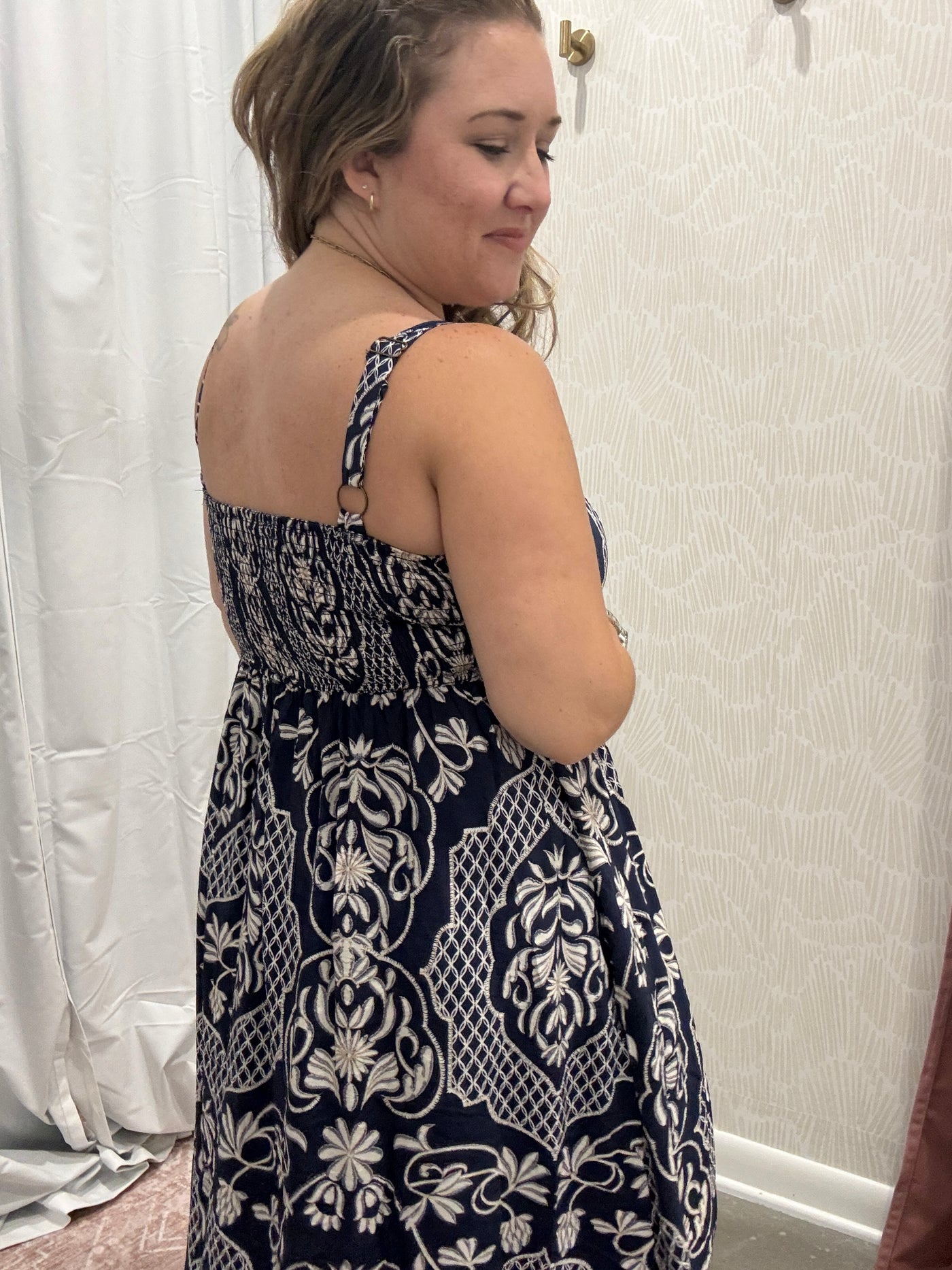 Penny Damask Midi Dress