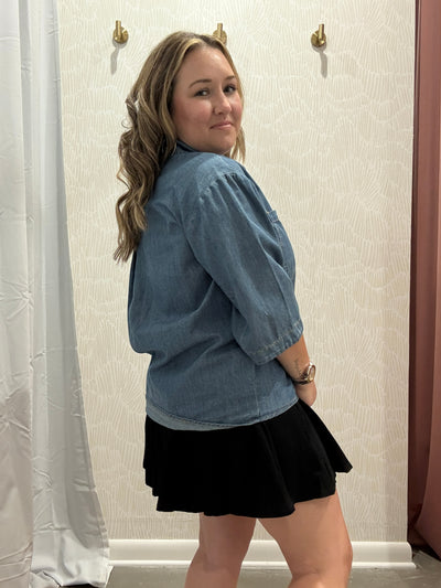Brooke Washed Denim Top