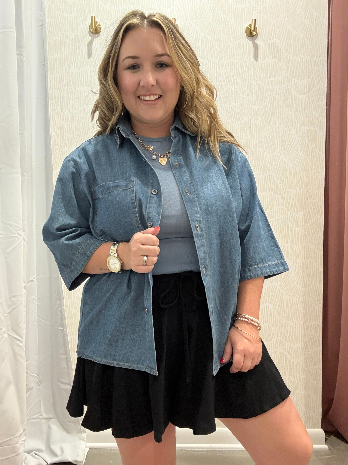 Brooke Washed Denim Top