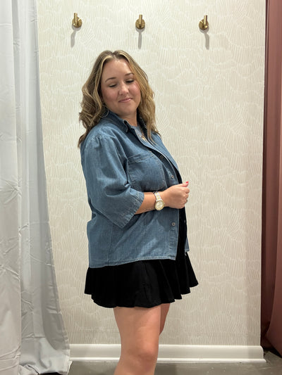 Brooke Washed Denim Top
