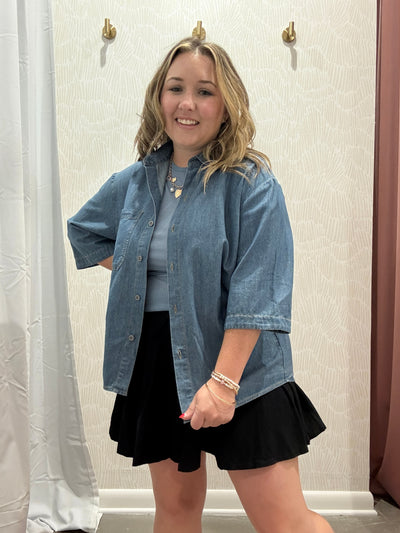 Brooke Washed Denim Top