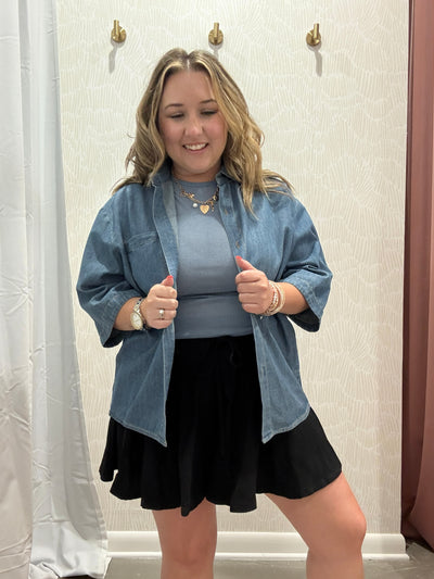 Brooke Washed Denim Top