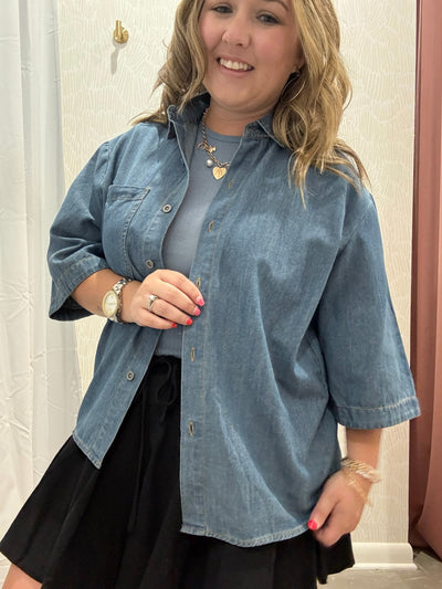 Brooke Washed Denim Top