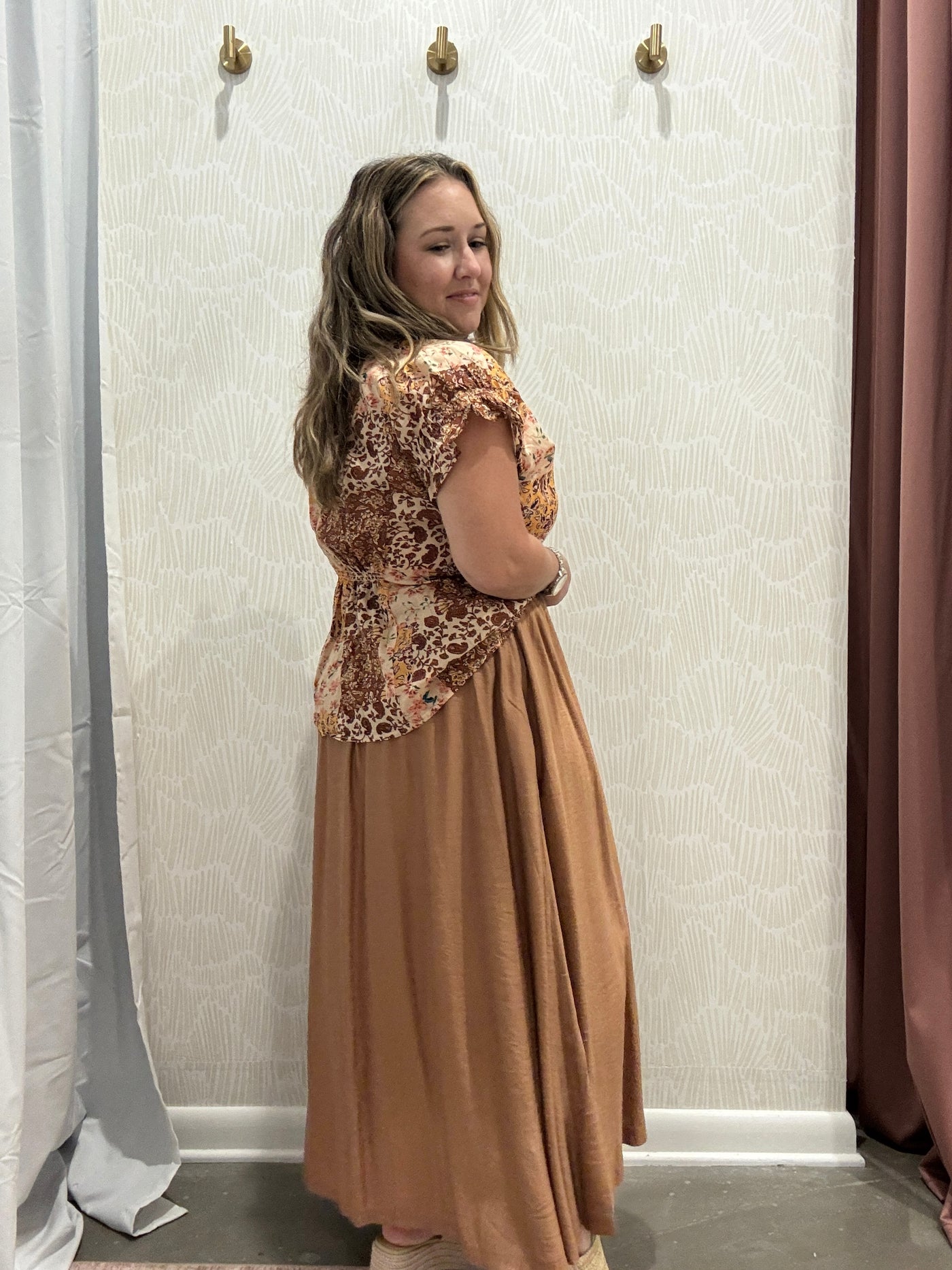 Allie Button Down Midi Skirt